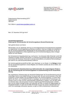  Änderung der Verordnung über die Verrechnungssteuer (Konzernfinanzierung)