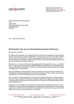  Stellungnahme des sgv zum Normalarbeitsvertrag 24 h-Betreuung