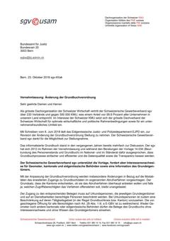  Vernehmlassung: Änderung der Grundbuchverordnung