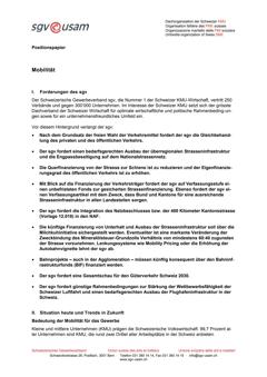  Positionspapier Mobilität